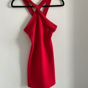 Red dress from Zara